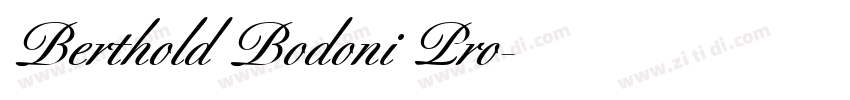 Berthold Bodoni Pro字体转换